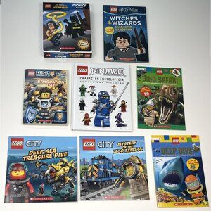 Lot 18 Lego BOOKS Superhero Phonics (1 Missing) Harry Potter Ninjago Nexo Knight